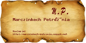 Marczinkech Petrónia névjegykártya